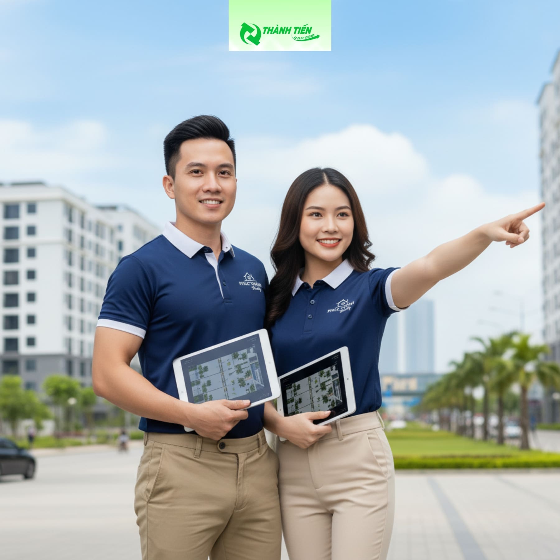 Màu sắc và logo thể hiện nét đặc trưng của thương hiệu BĐS