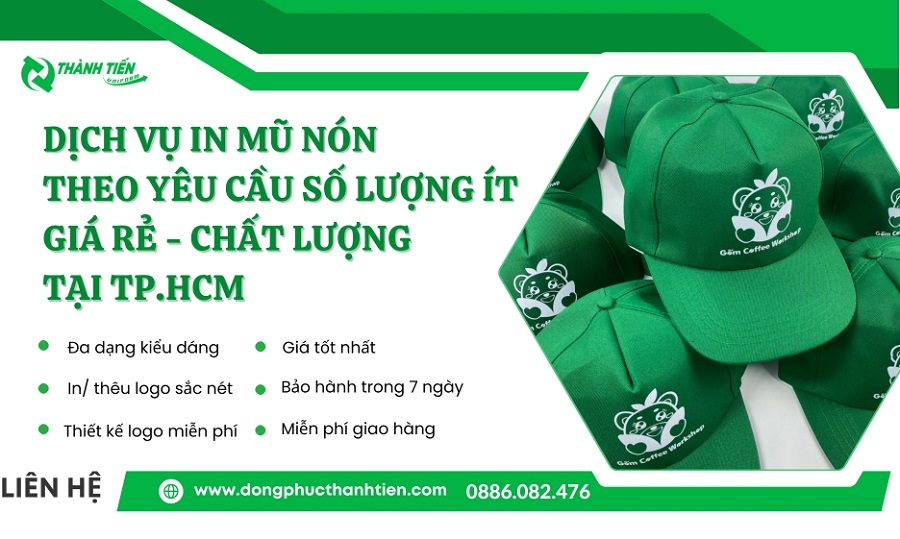 Xưởng In Nón Theo Yêu Cầu Số Lượng Ít Giá Rẻ, Chất Lượng HCM