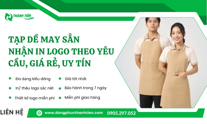 Địa chỉ mua tạp dề may sẵn giá rẻ, nhận in logo theo yêu cầu