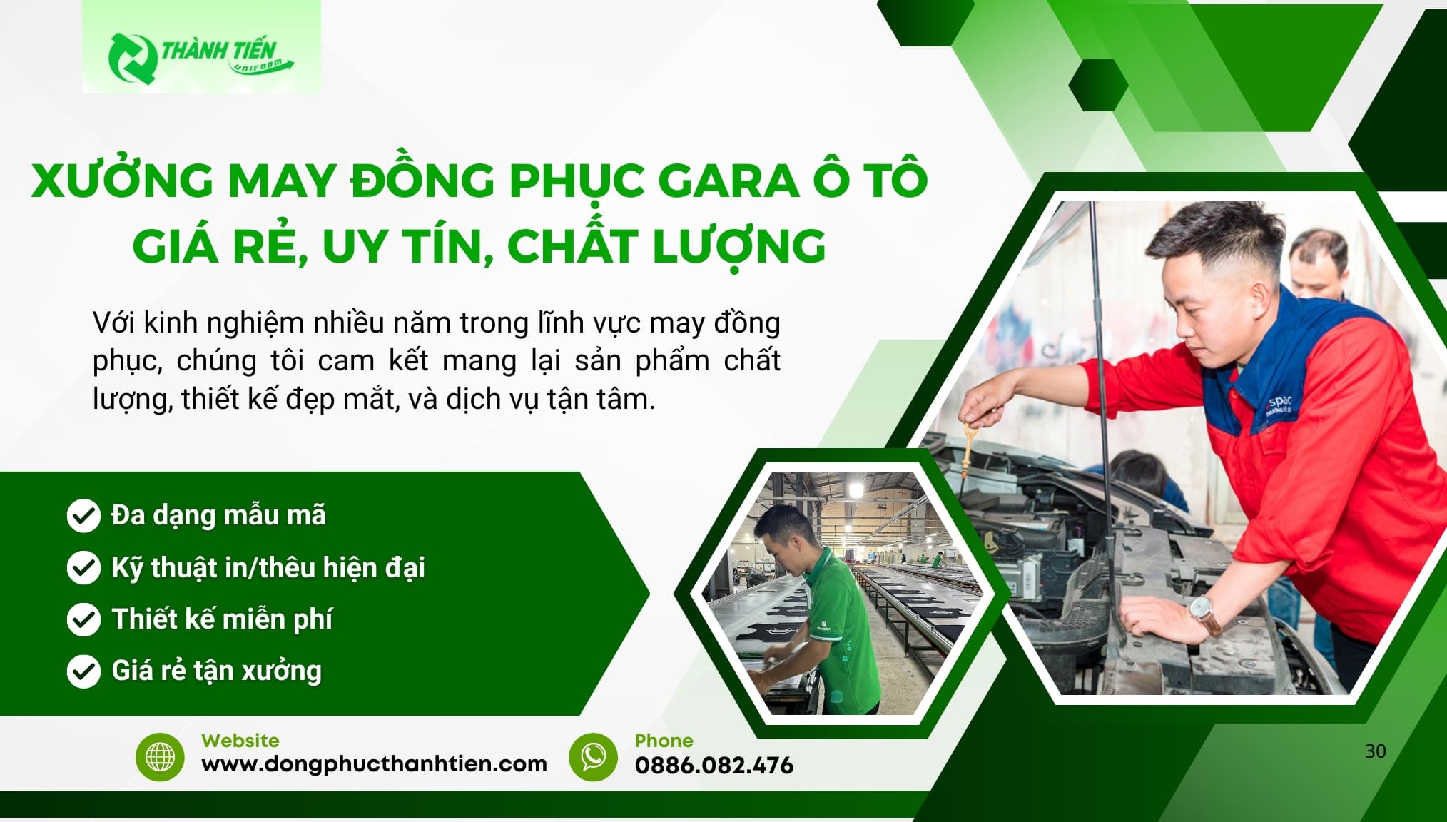 Xưởng may đồng phục gara ô tô chất lượng, giá rẻ