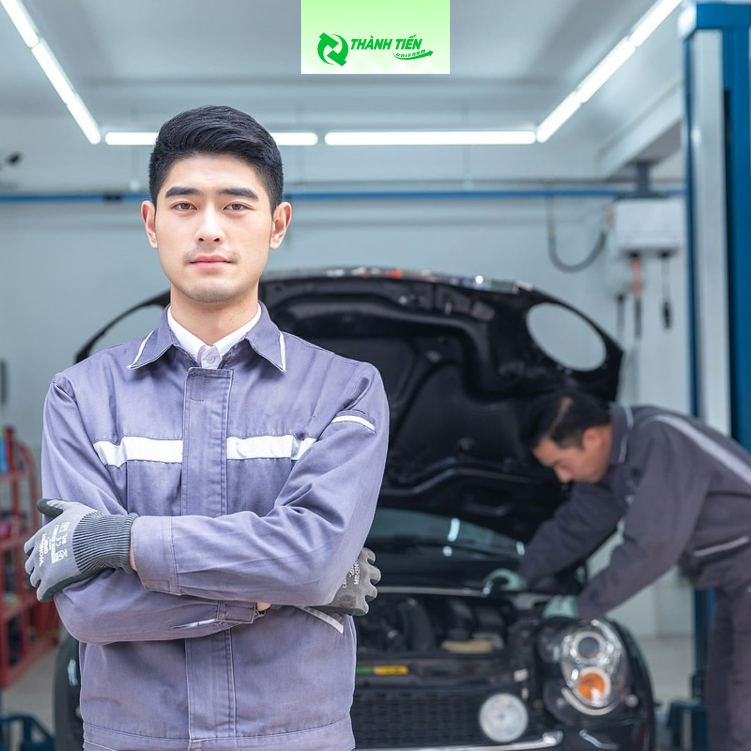 Ao dong phuc gara o to 2 1