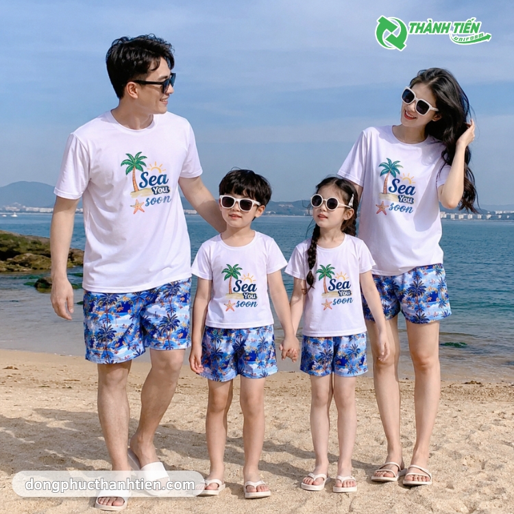 Áo phông đồng phục gia đình trẻ trung