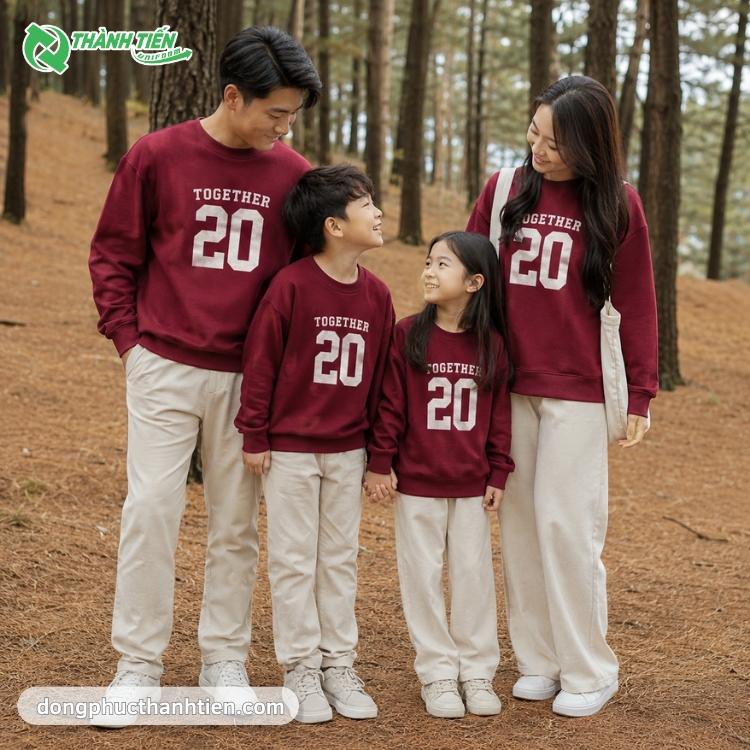 Áo đồng phục gia đình mùa đông