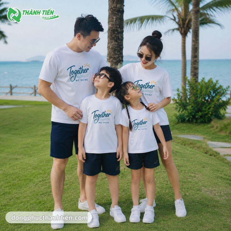 Áo đồng phục gia đình mùa hè.
