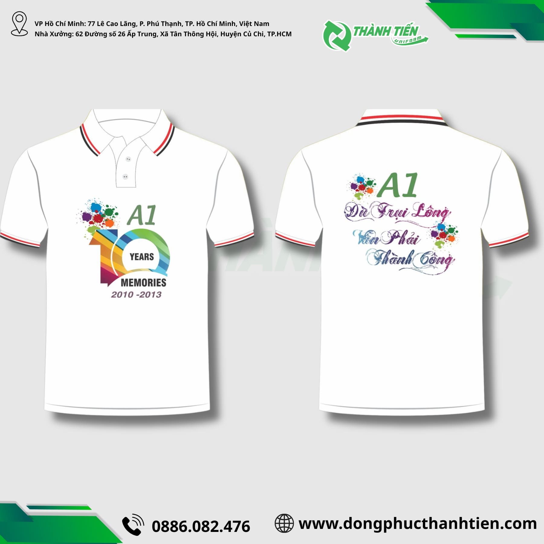 ao dong phuc ky niem 10 nam 1