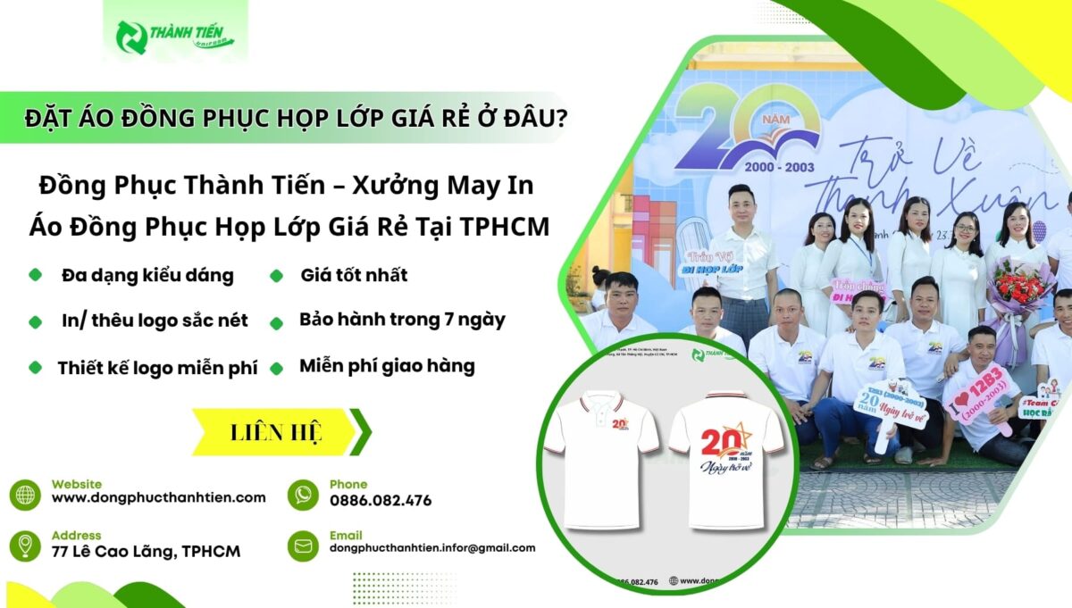 Xưởng may áo đồng phục họp lớp uy tín