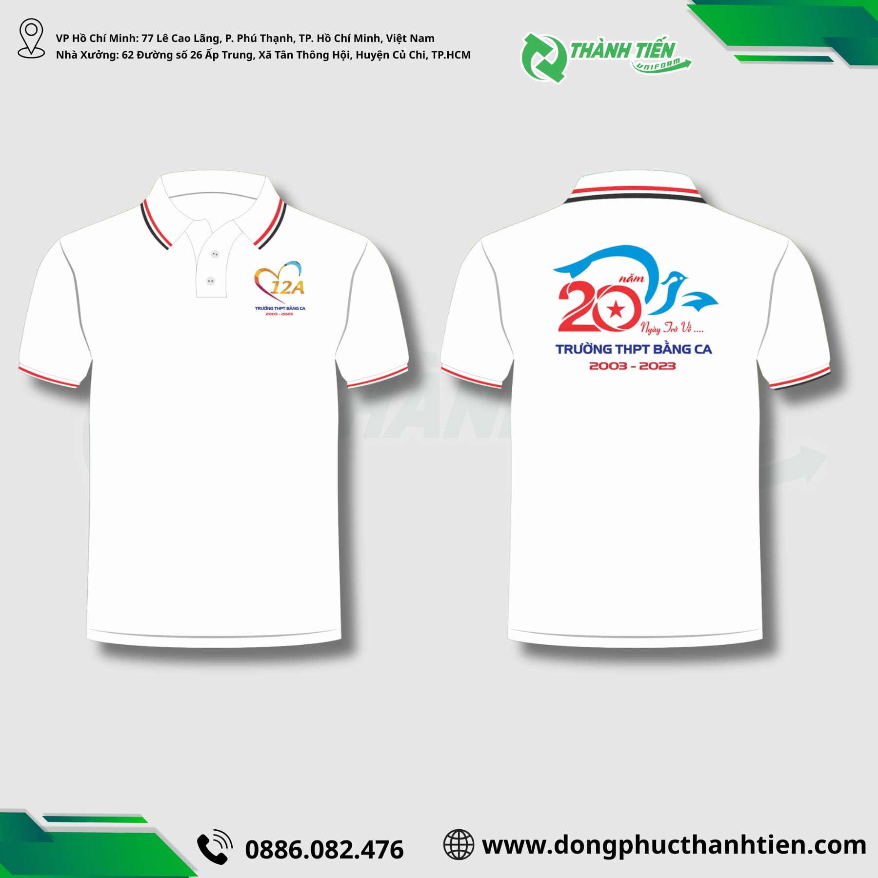 ao dong phuc ky niem 20 nam ra truong 7