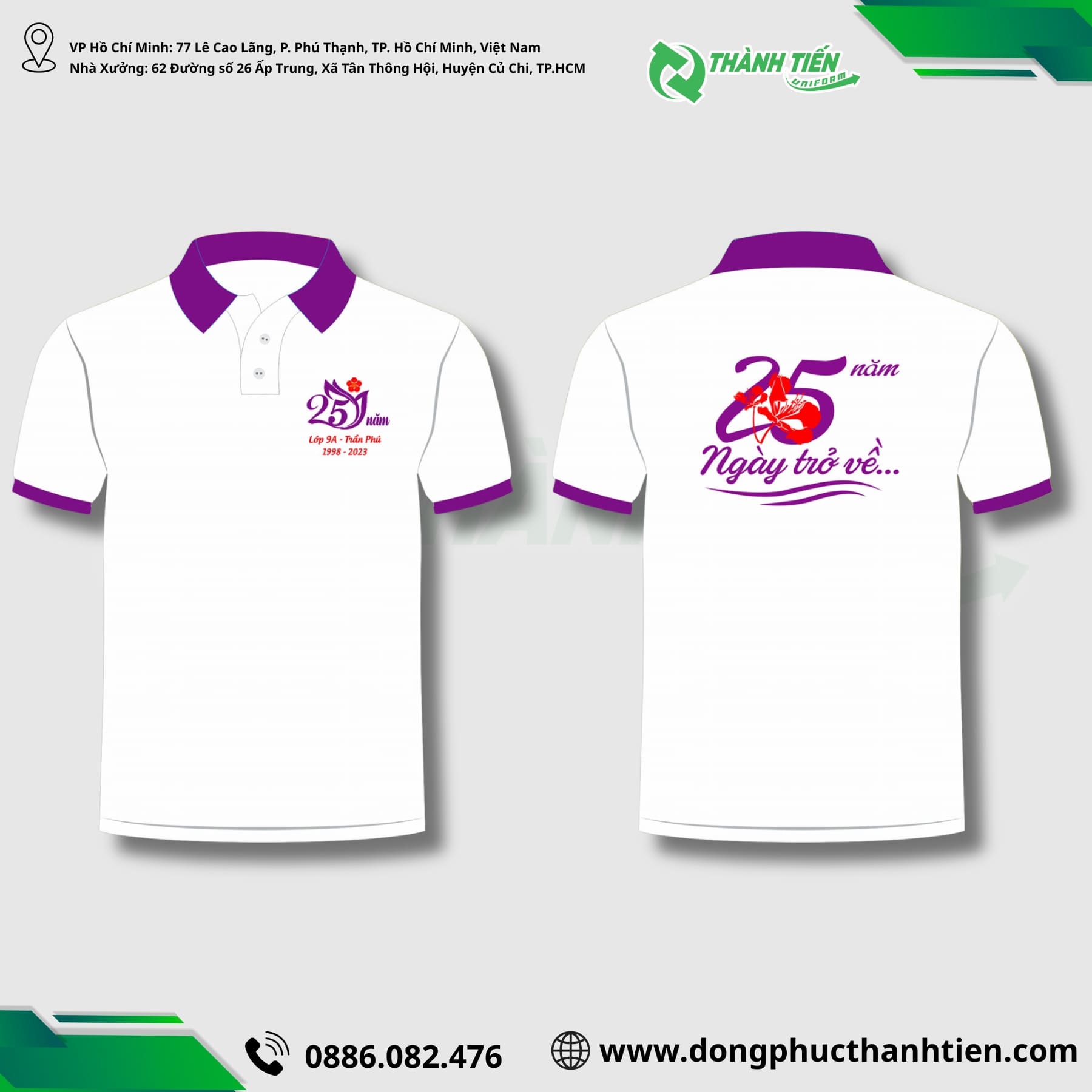 ao dong phuc ky niem 20 nam ra truong 8