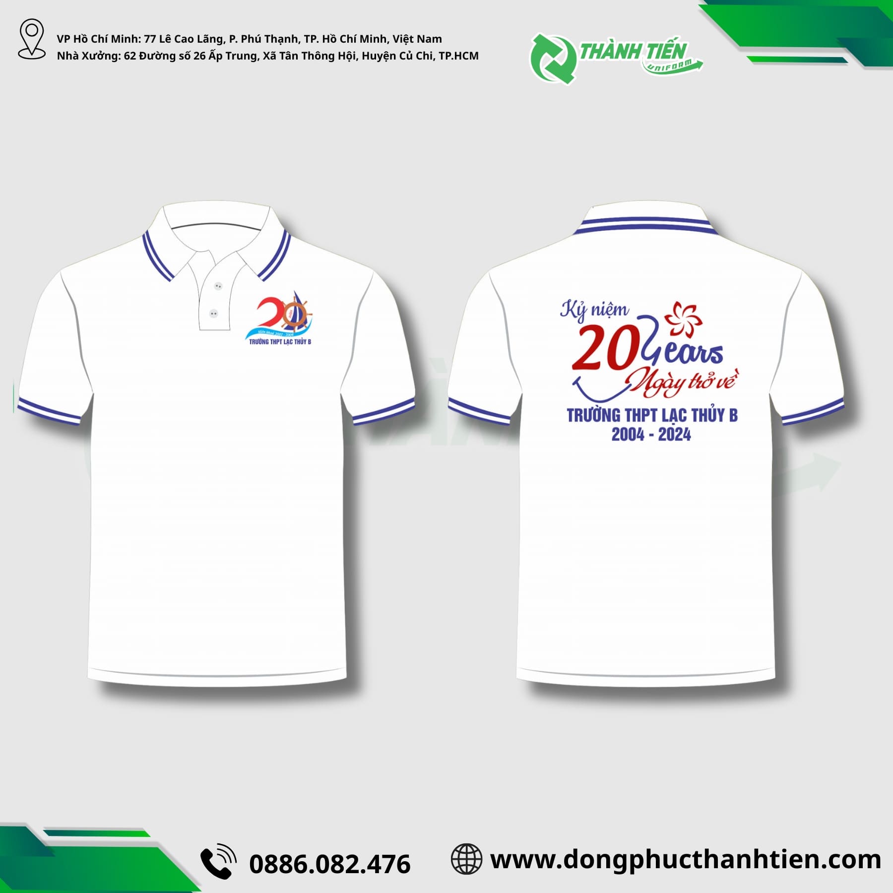 ao dong phuc ky niem 20 nam ra truong 9