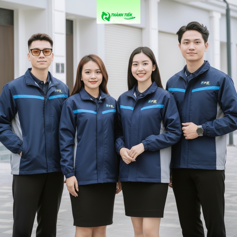 May áo khoác đồng phục đẹp