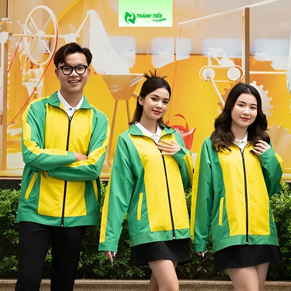Mẫu Áo khoác gió đồng phục 1 lớp nhẹ, thoáng, tiện dụng
