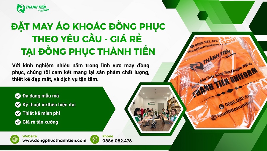 Quy trình đặt may áo khoác đồng phục giao nhanh tại xưởng 