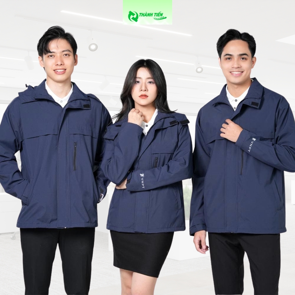 Mẫu áo khoác gió đồng phục 2 lớp giúp giữ ấm tốt, form chuẩn