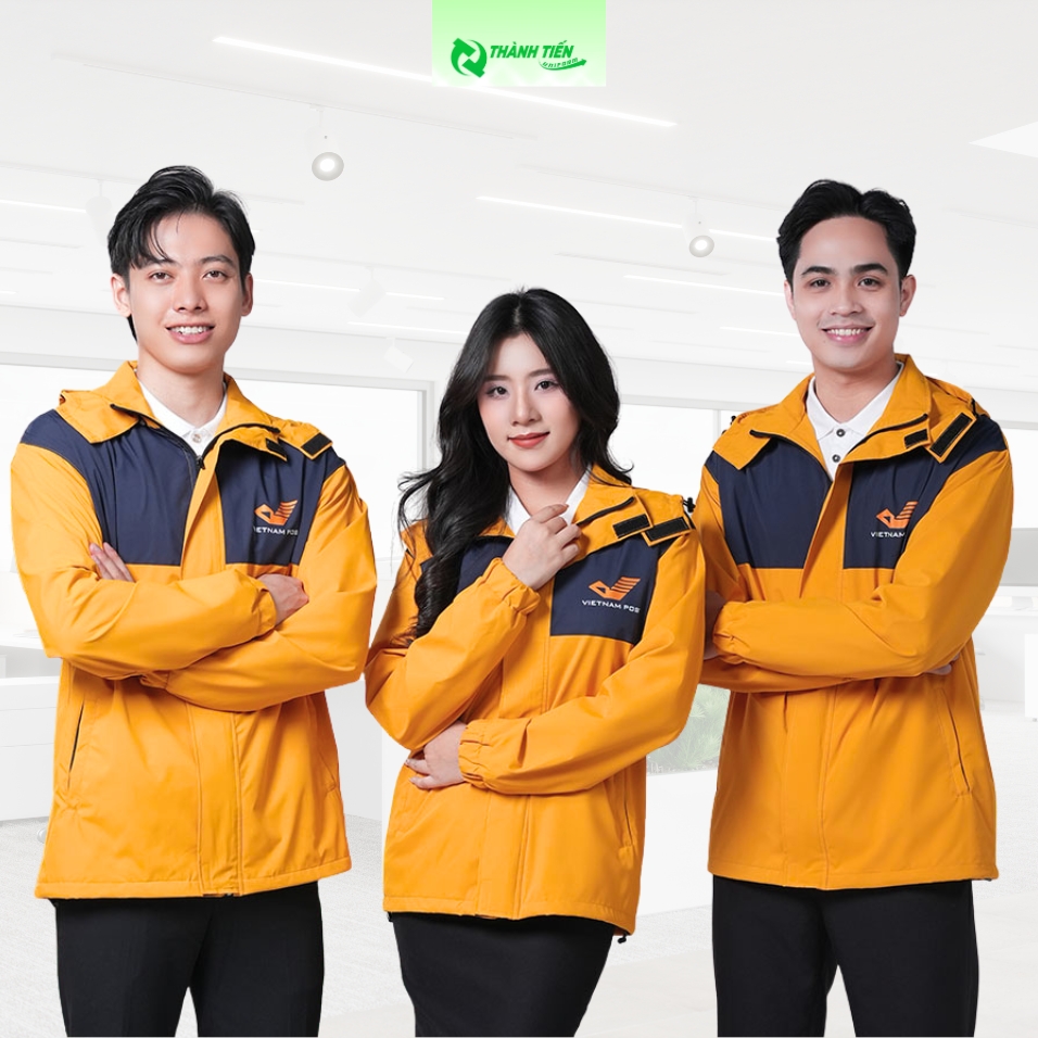 Mẫu áo gió đồng phục nhân viên giao hàng Vietnam Post