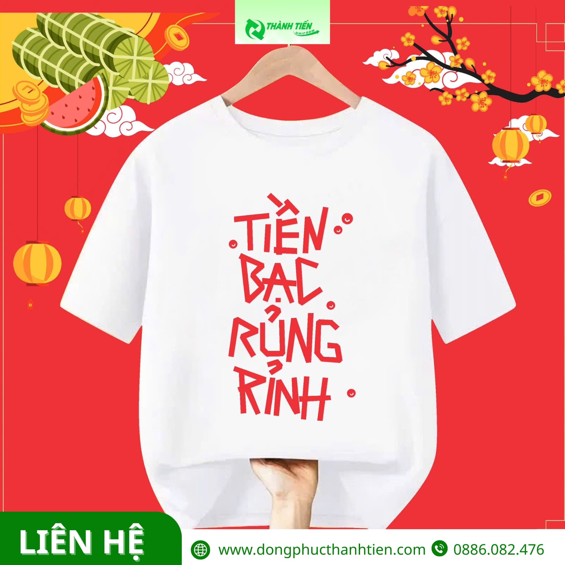 Áo Tết in slogan vui nhộn, ý nghĩa