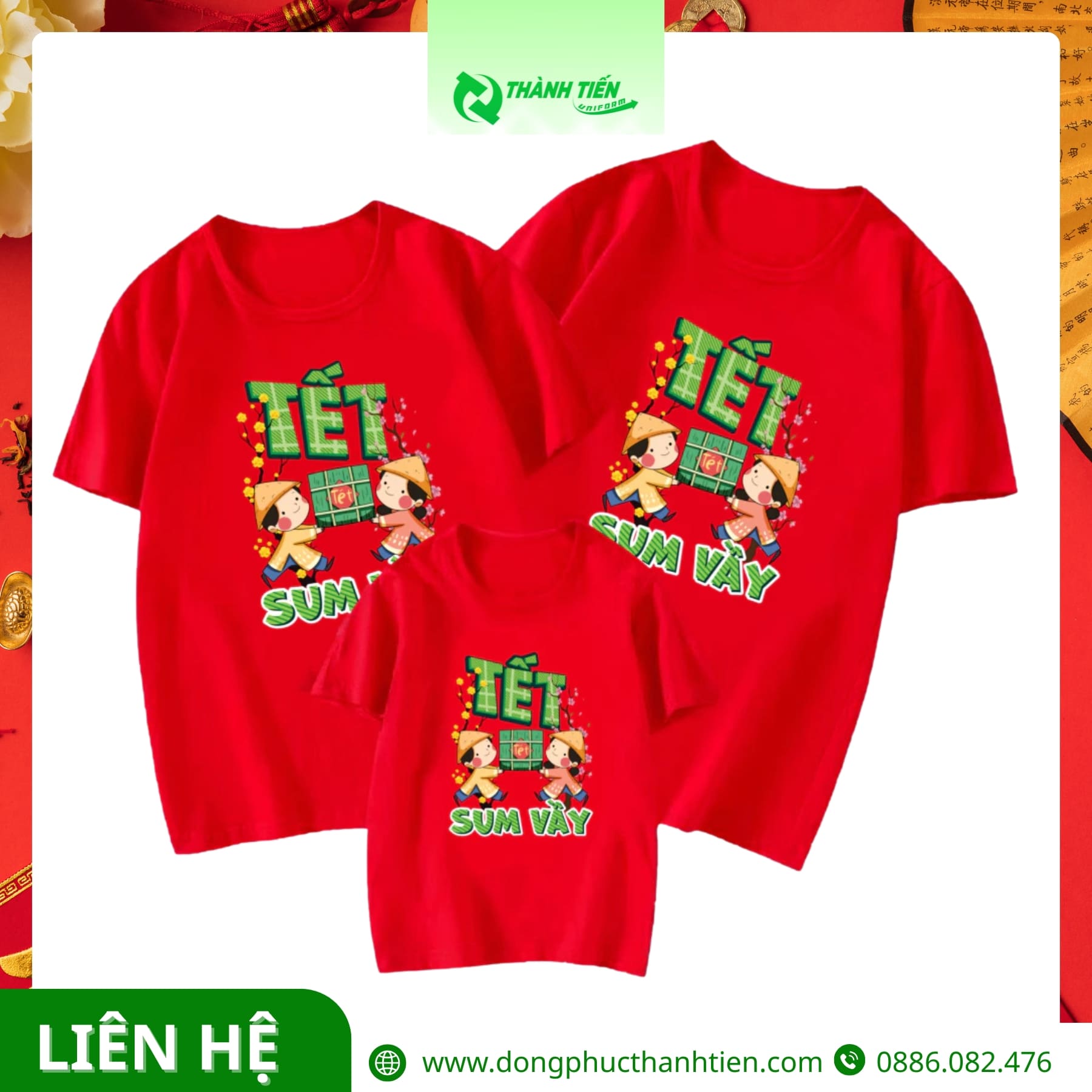 Mẫu áo nhóm Tết đẹp nổi bật năm mới