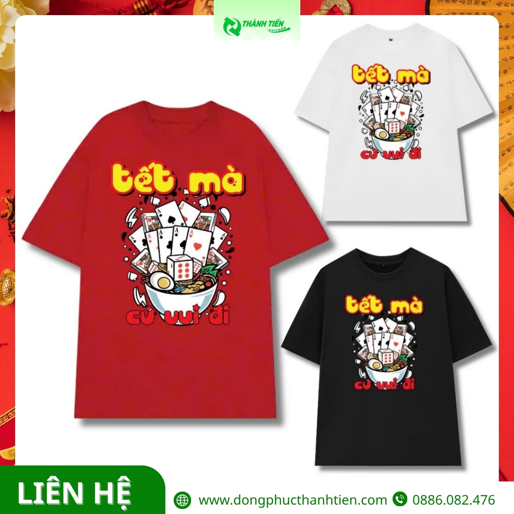 Mẫu áo Tết nhóm bạn thân cực chất