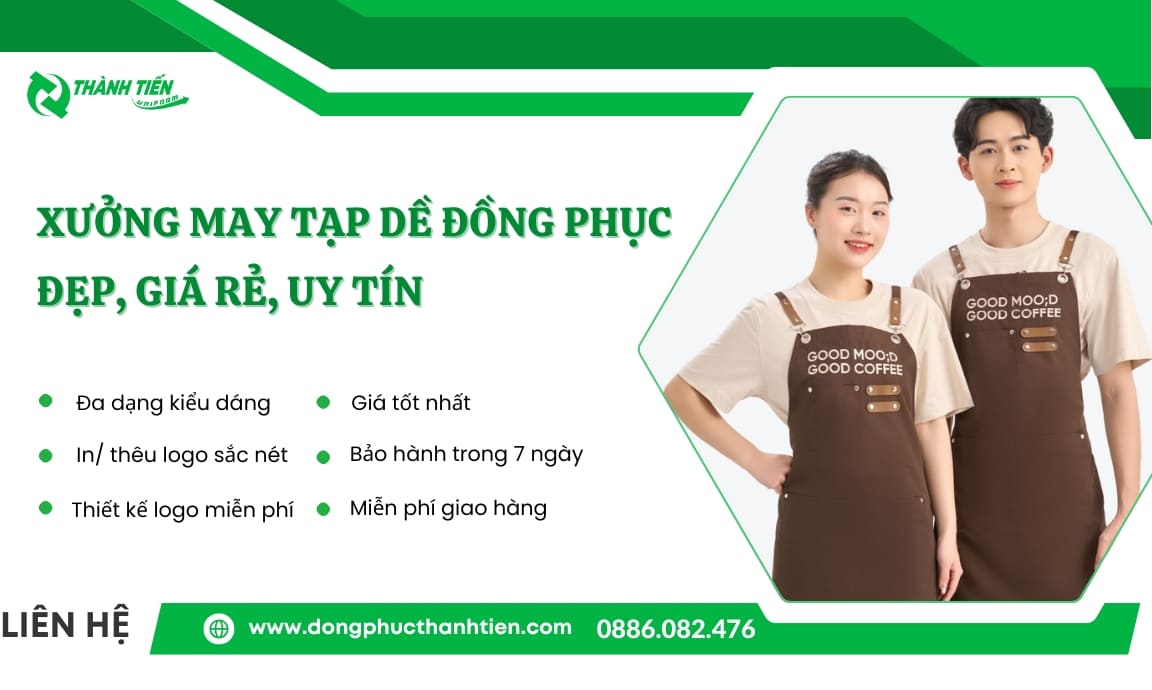 Địa chỉ mua tạp dề màu nâu giá sỉ 