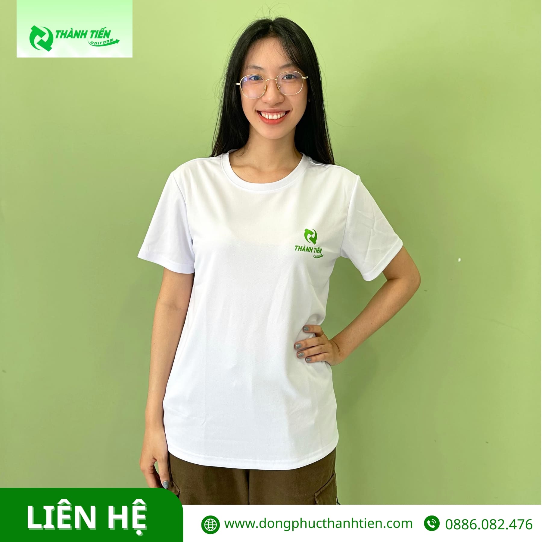 Áo thun trơn trắng in logo giá rẻ 