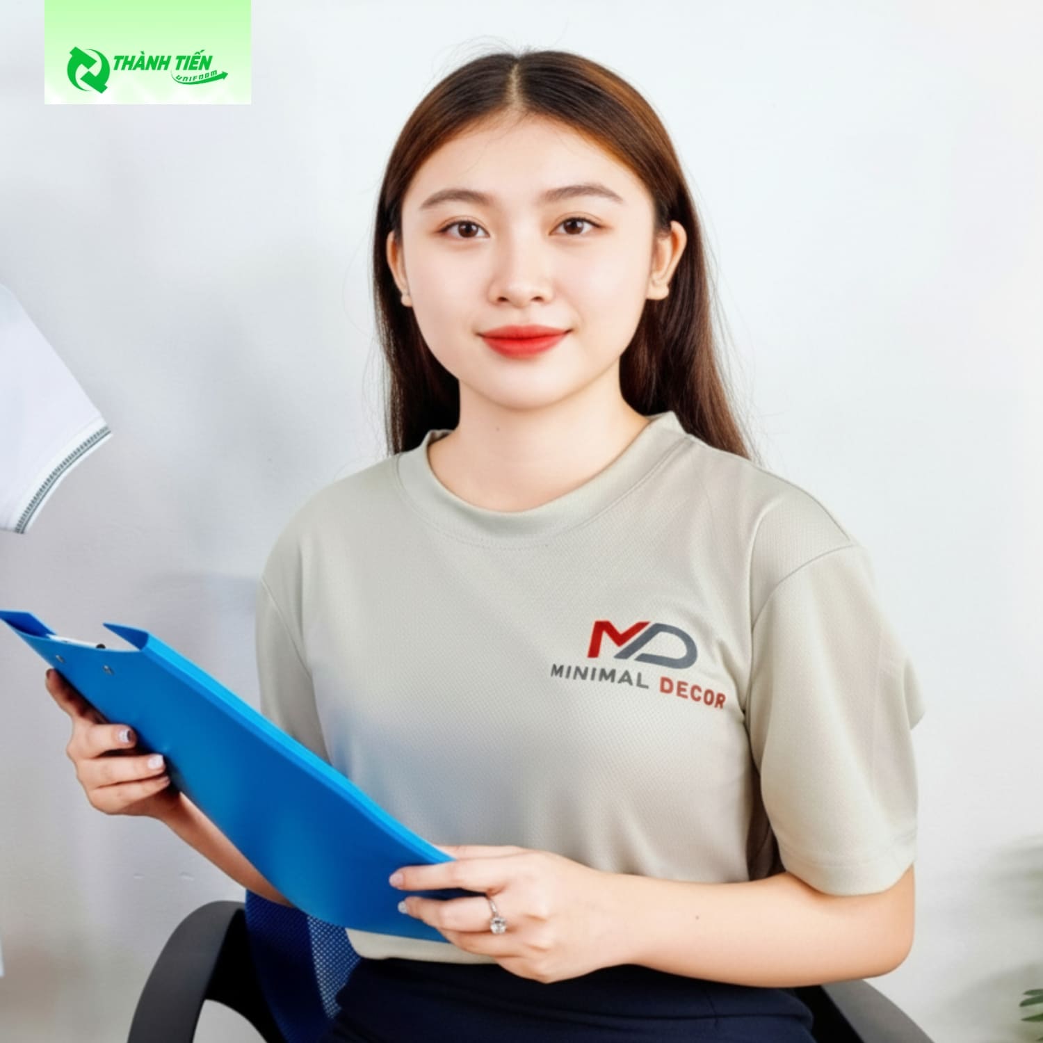 Áo thun cổ tròn năng động cho công ty tech startup