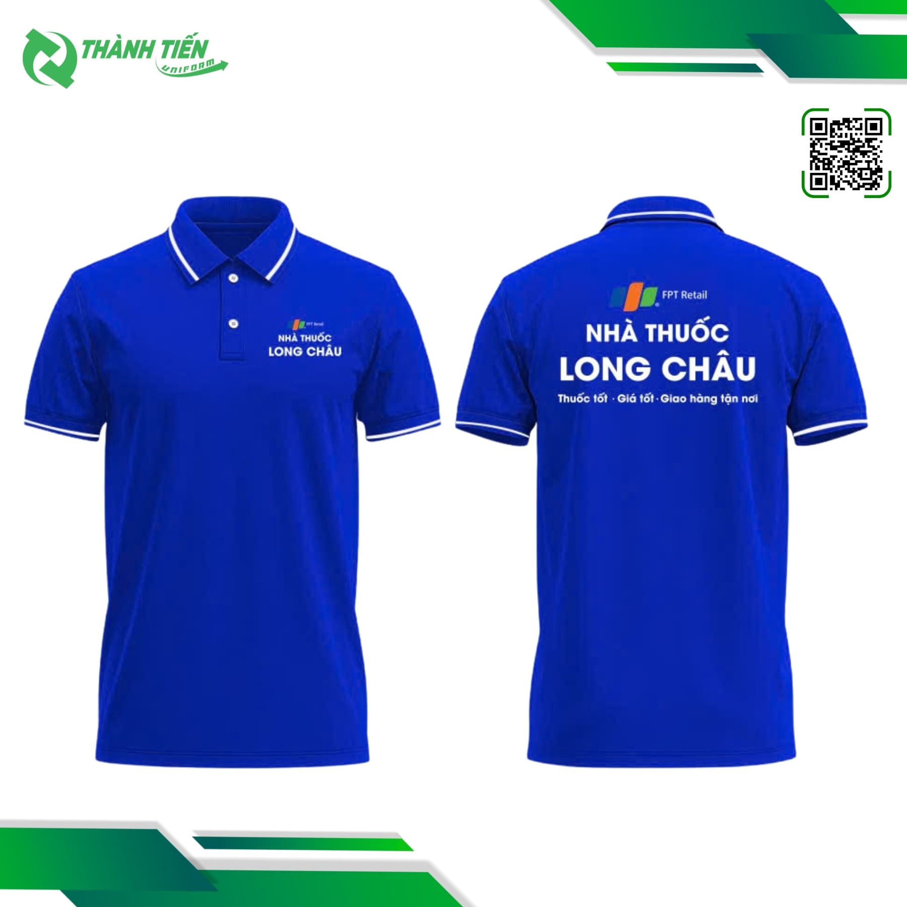 Mẫu áo thun đồng phục nhà thuốc Long Châu