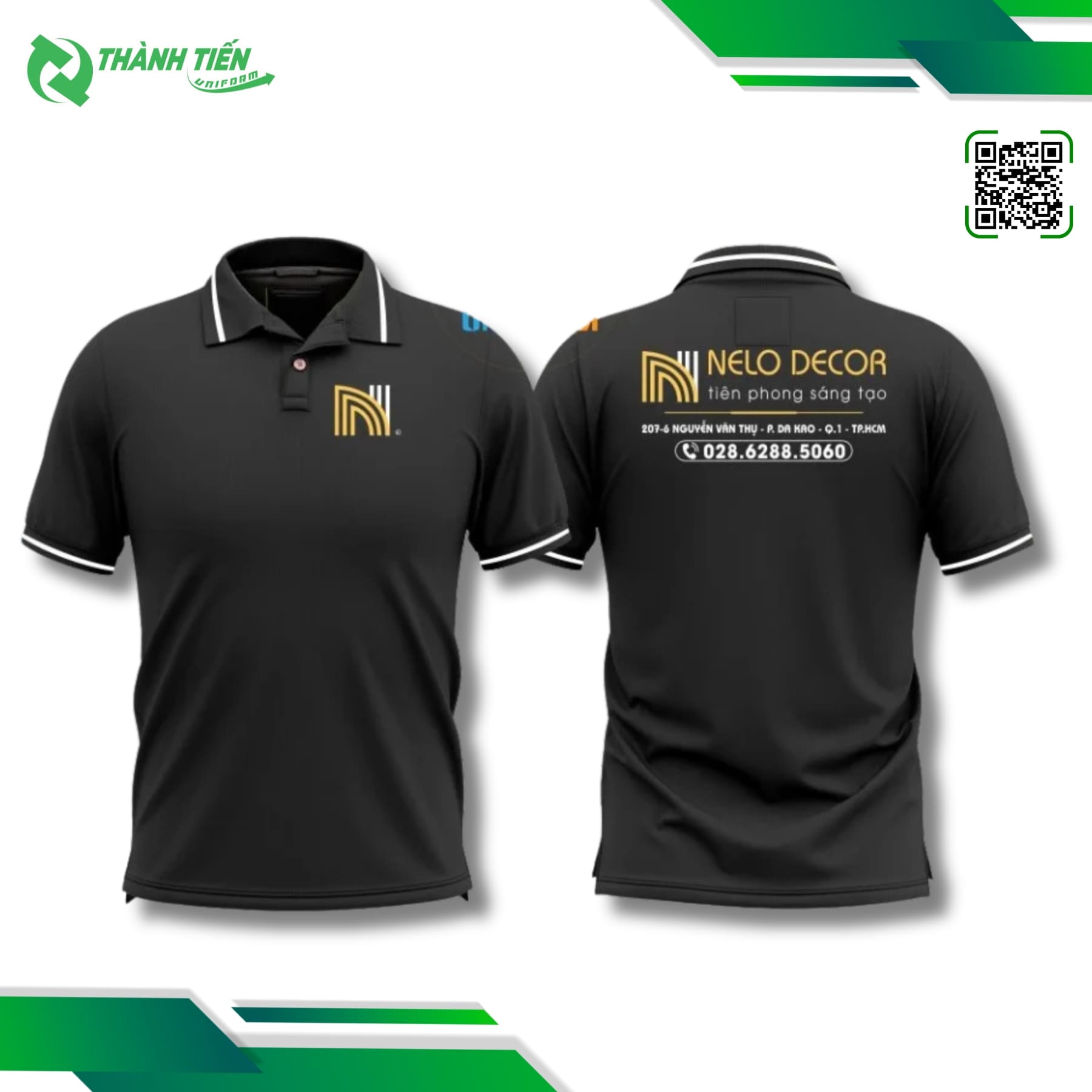Mẫu áo đồng phục cửa hàng thiết kế nội thất Nelo Decor