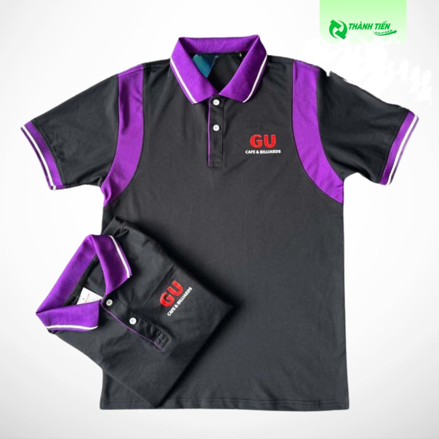 Mẫu áo thun polo quán bida màu đen