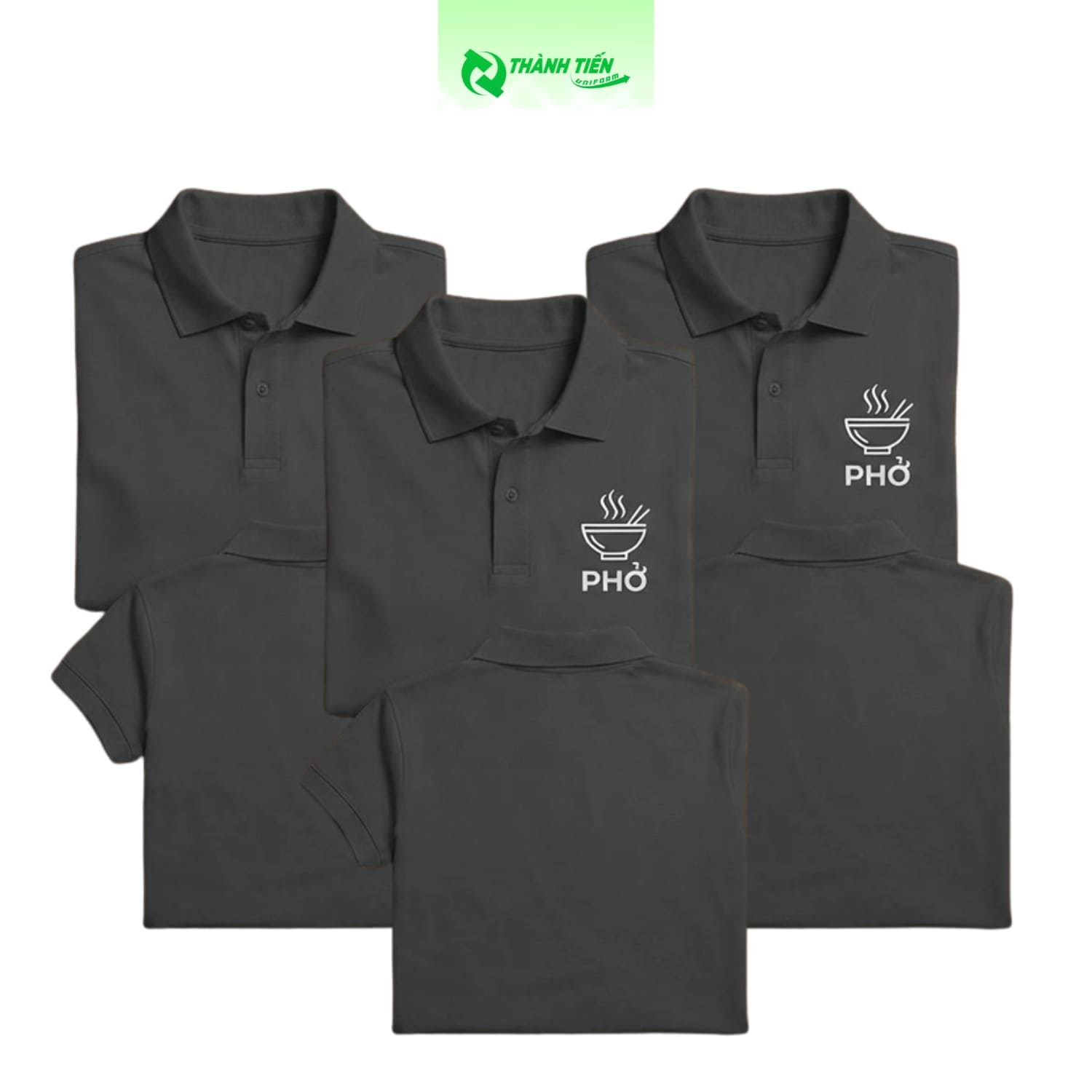 Áo thun đồng phục tiệm phở màu đen
