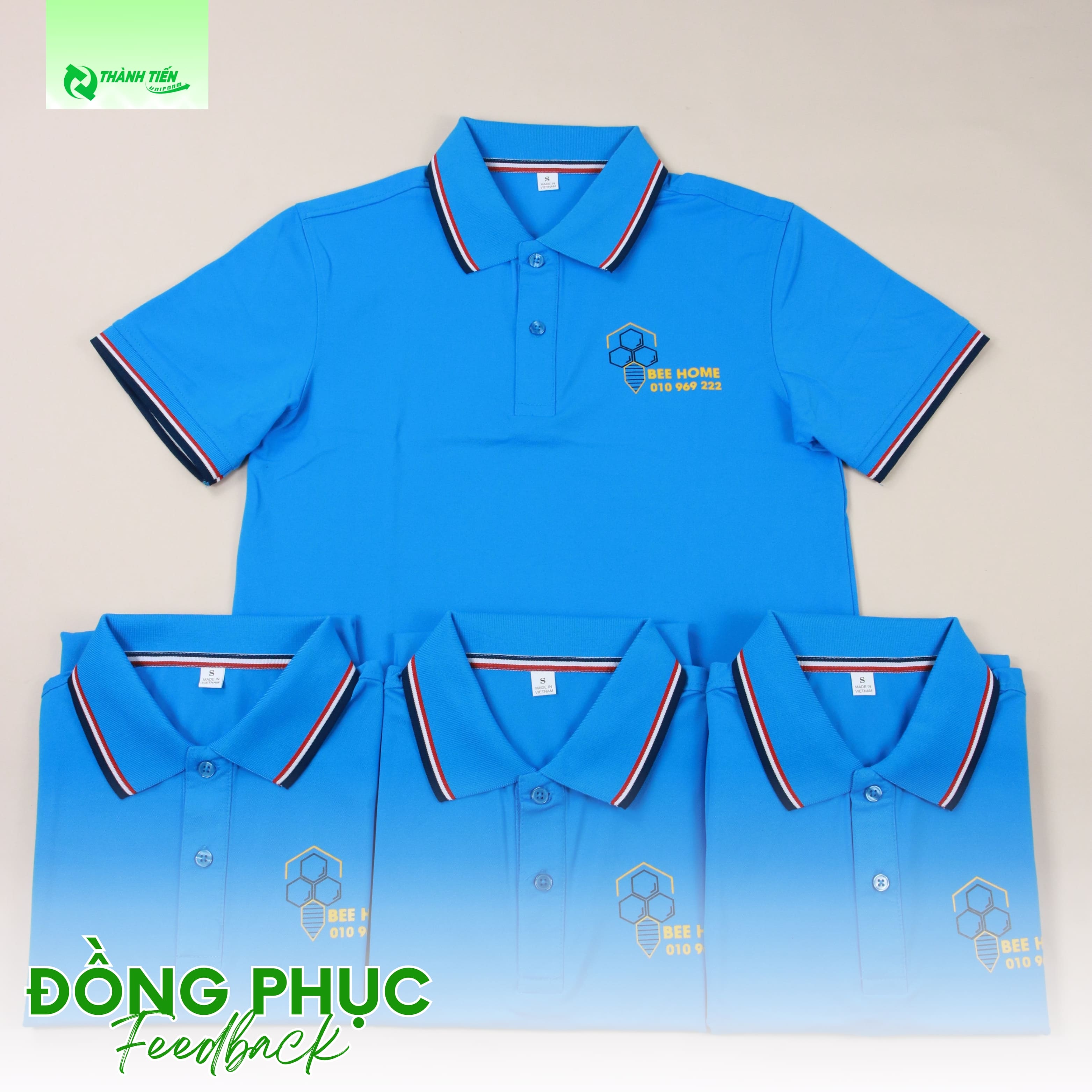 Áo thun polo phối viền phù hợp với nhà hàng hải sản cao cấp