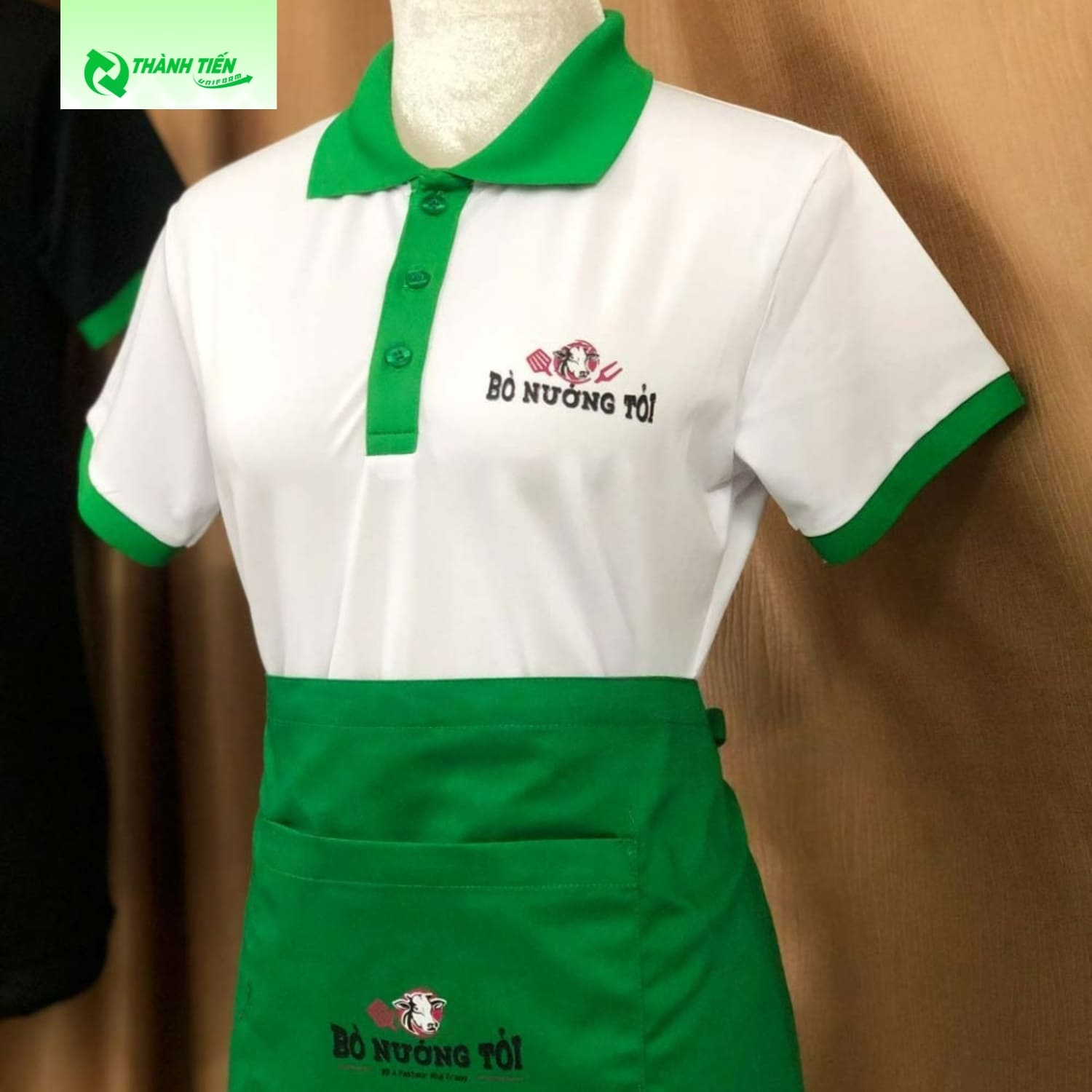 Mẫu Áo Đồng Phục Nhân Viên Quán Nướng Phong Cách Hàn Quốc