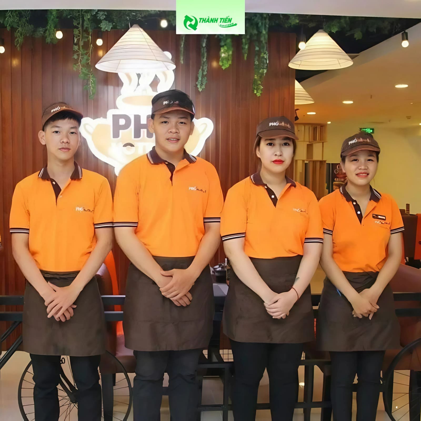 Combo đồng phục chuyên nghiệp cho tiệm cơm văn phòng cao cấp