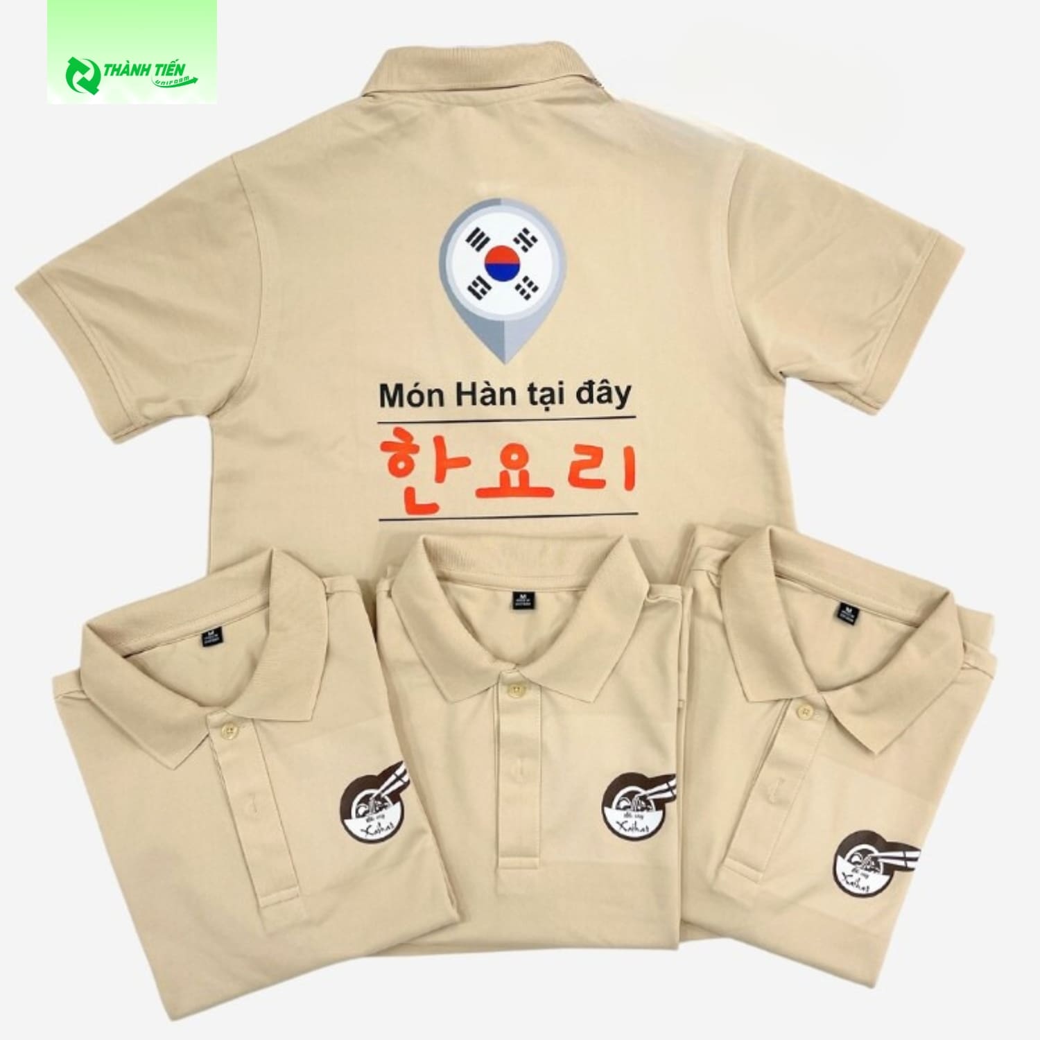 Mẫu áo đồng phục quán cơm trộn Hàn Quốc đẹp