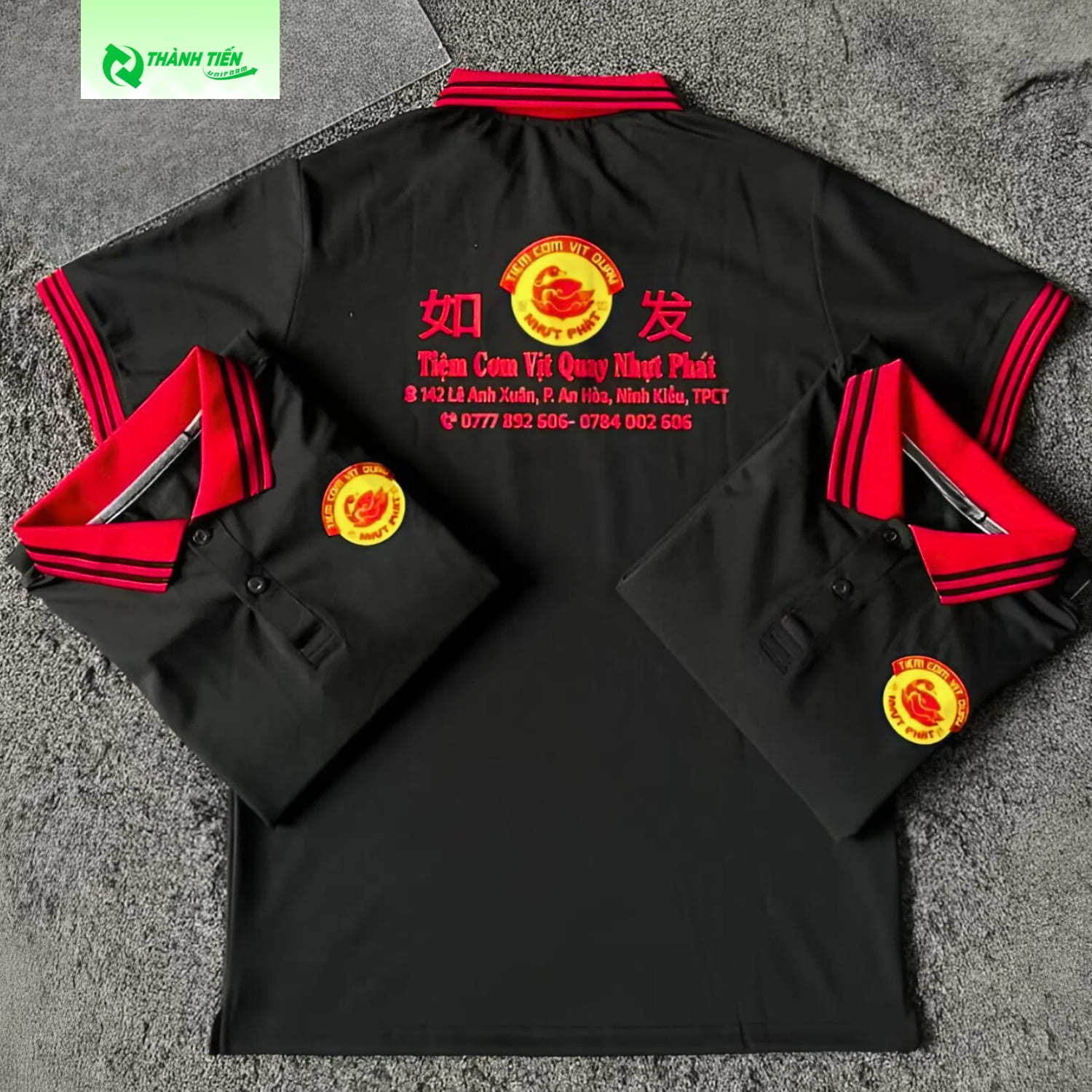 Mẫu áo đồng phục nhân viên quán cơm chất liệu vải tốt