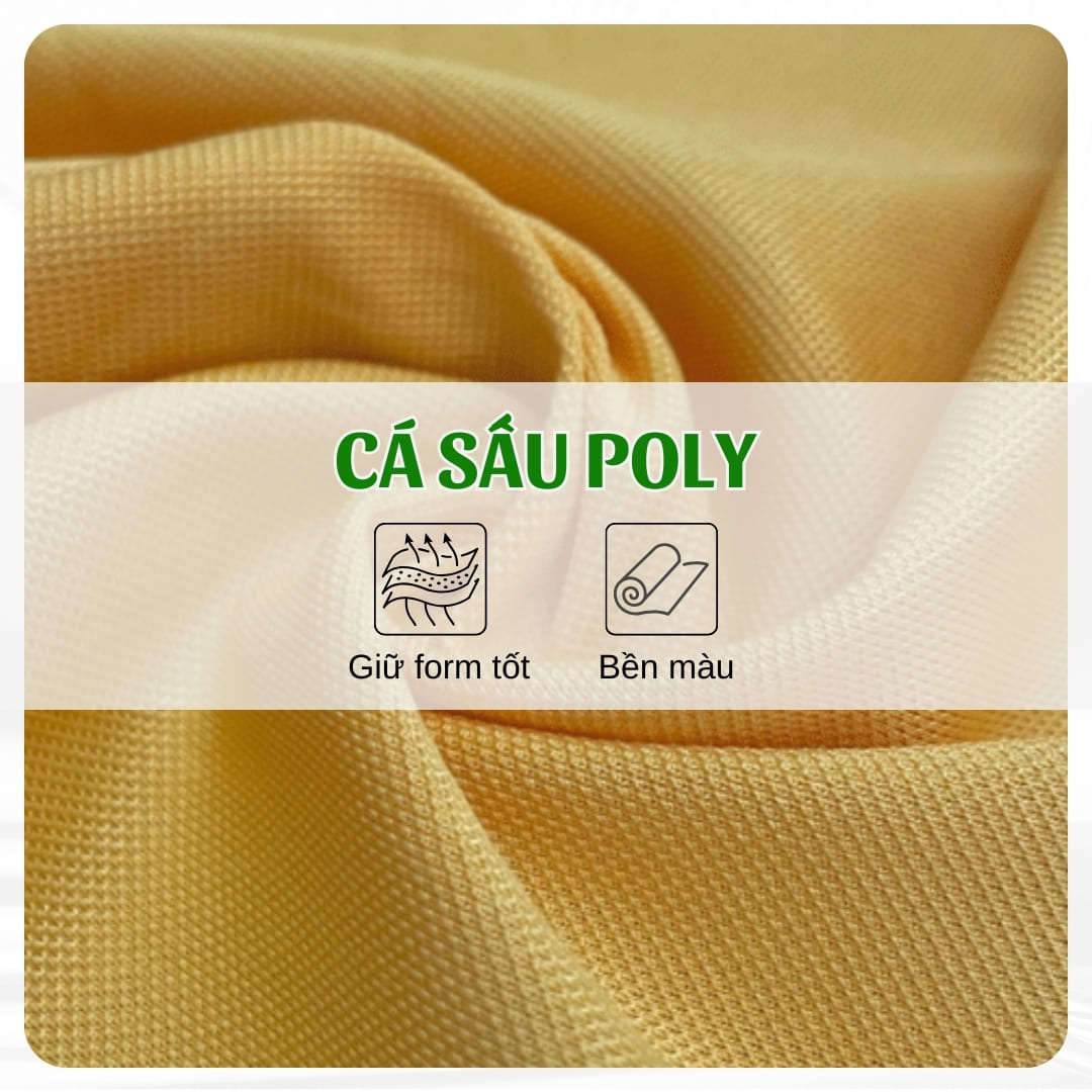 Vải Poly (polyester) có ưu điểm là giá rẻ