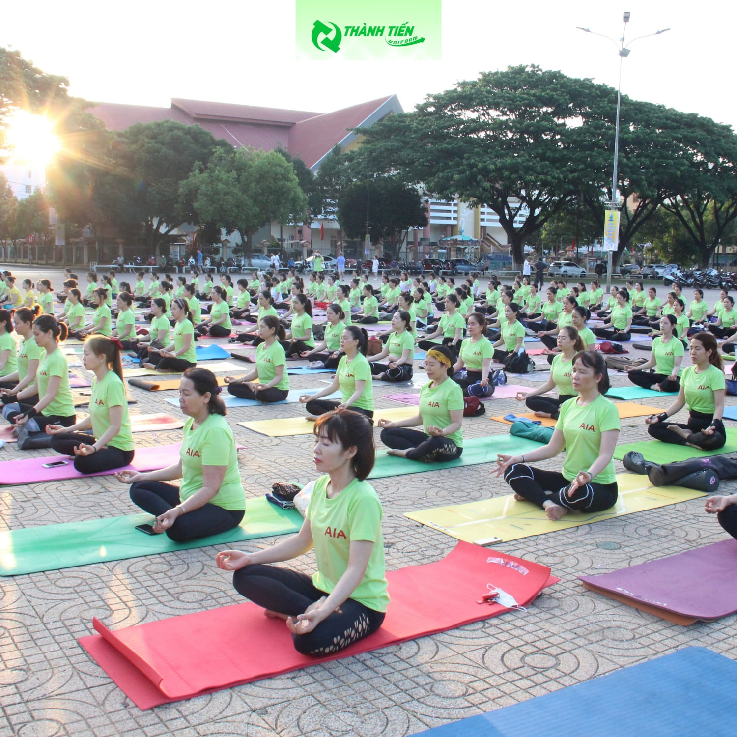 Màu sắc nhẹ nhàng phù hợp với bộ môn yoga