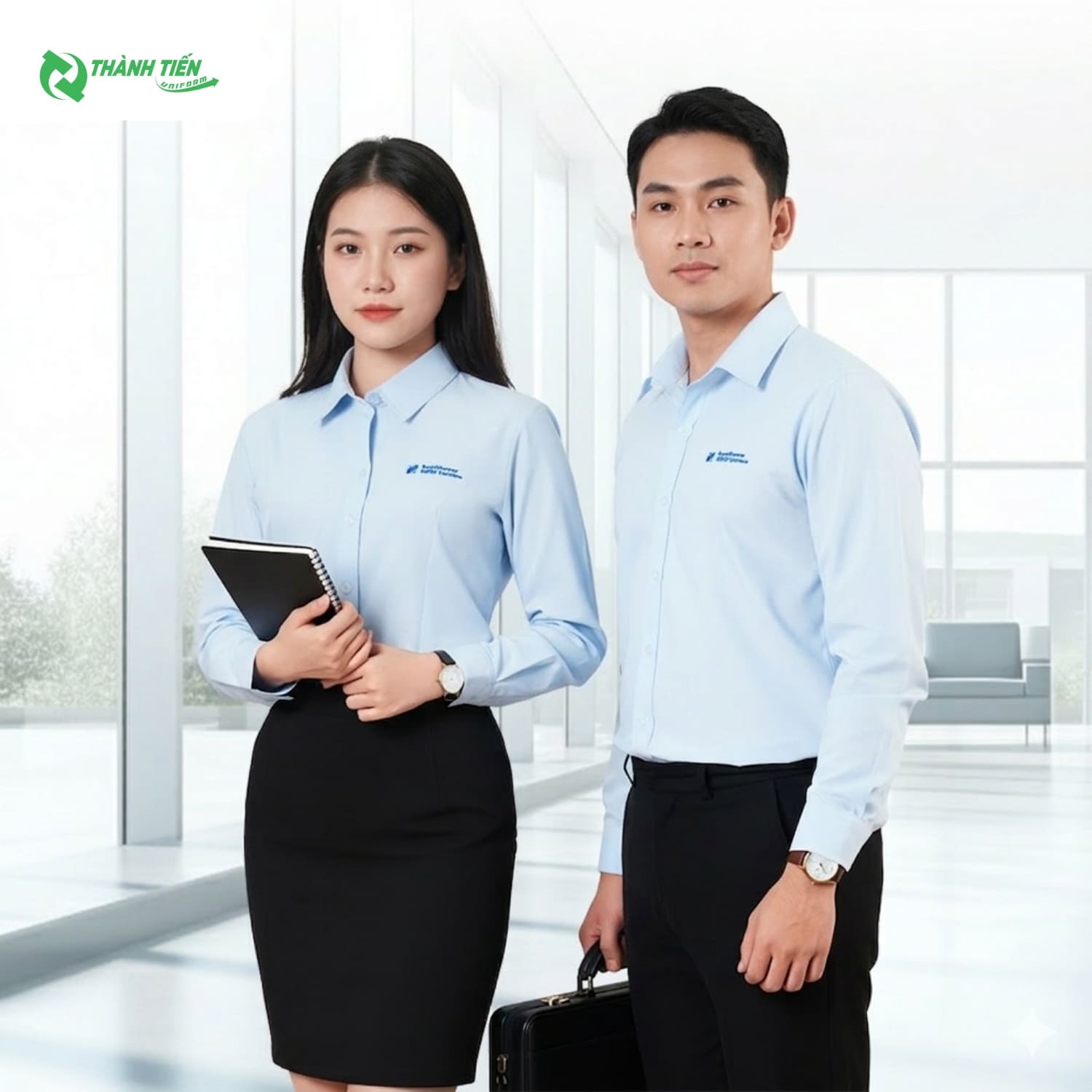 Mẫu áo sơ mi đồng phục nhân viên quản lý đẹp