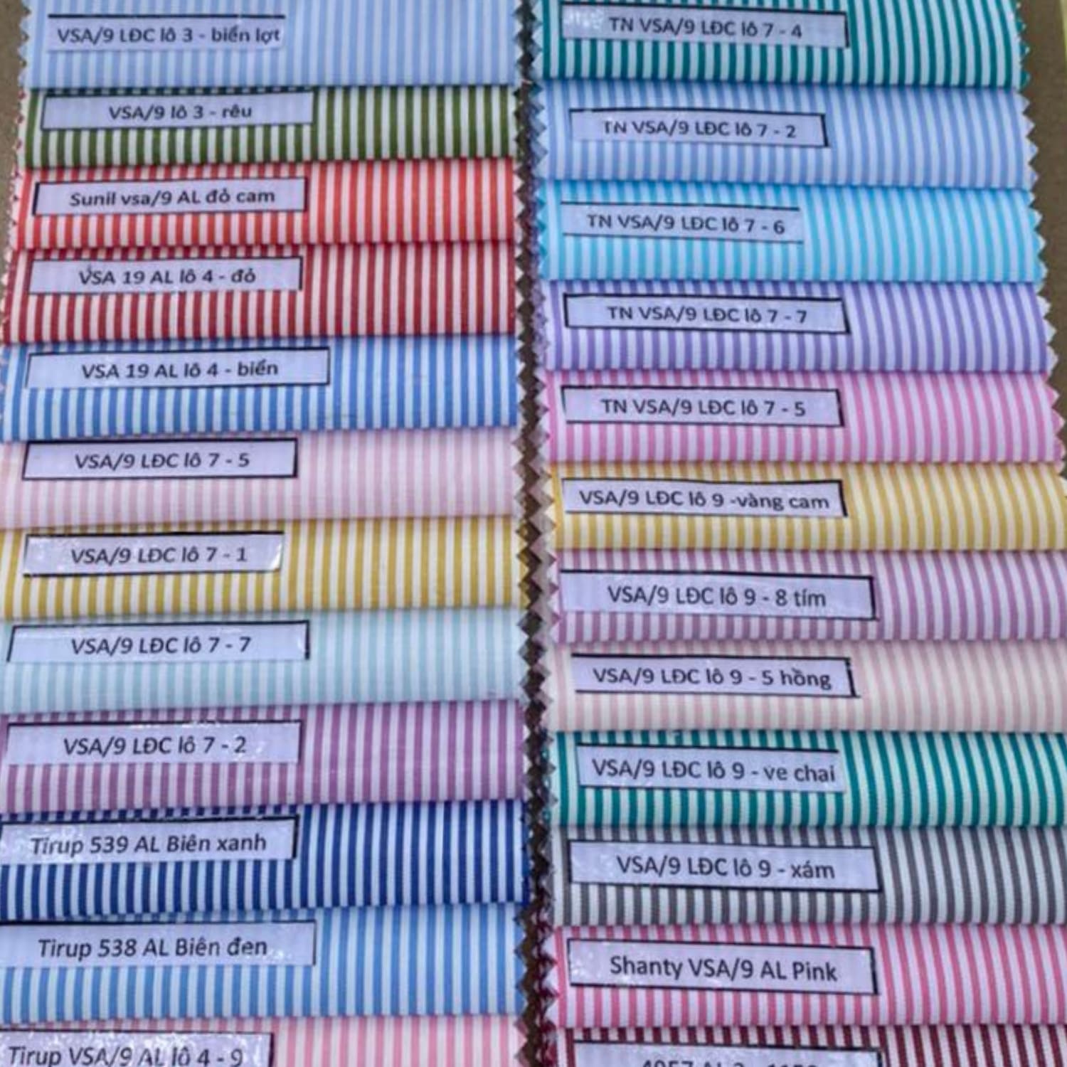 Bảng màu vải Kate Caro