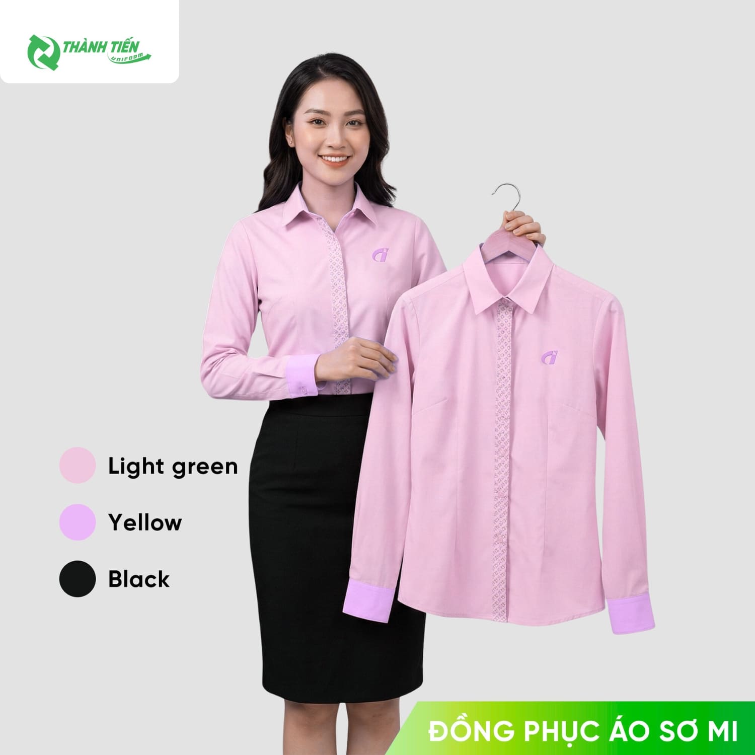 Áo sơ mi nữ đồng phục công sở cổ đức