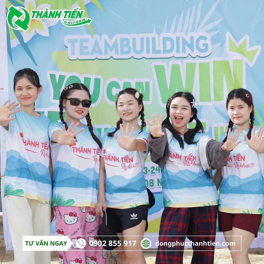 Mẫu áo thun đồng phục team building công ty Thanhtiengroup