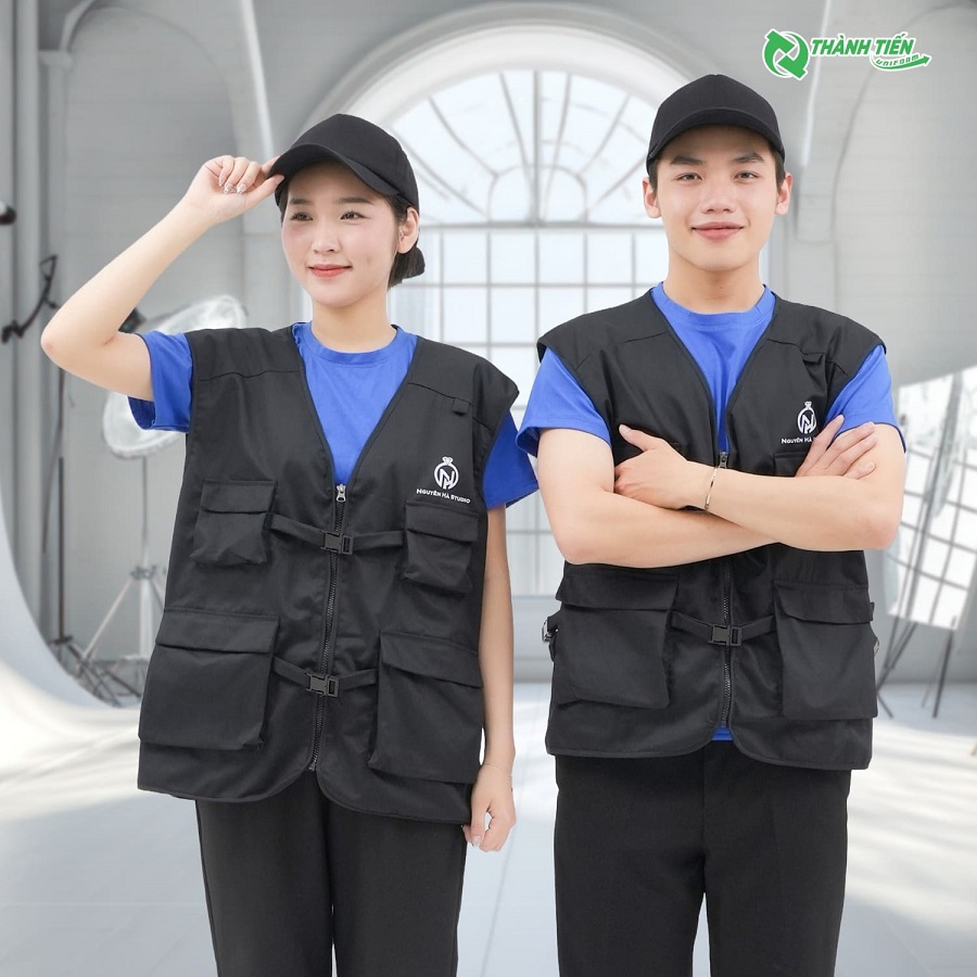 Mẫu áo gile đồng phục nhân viên stuido