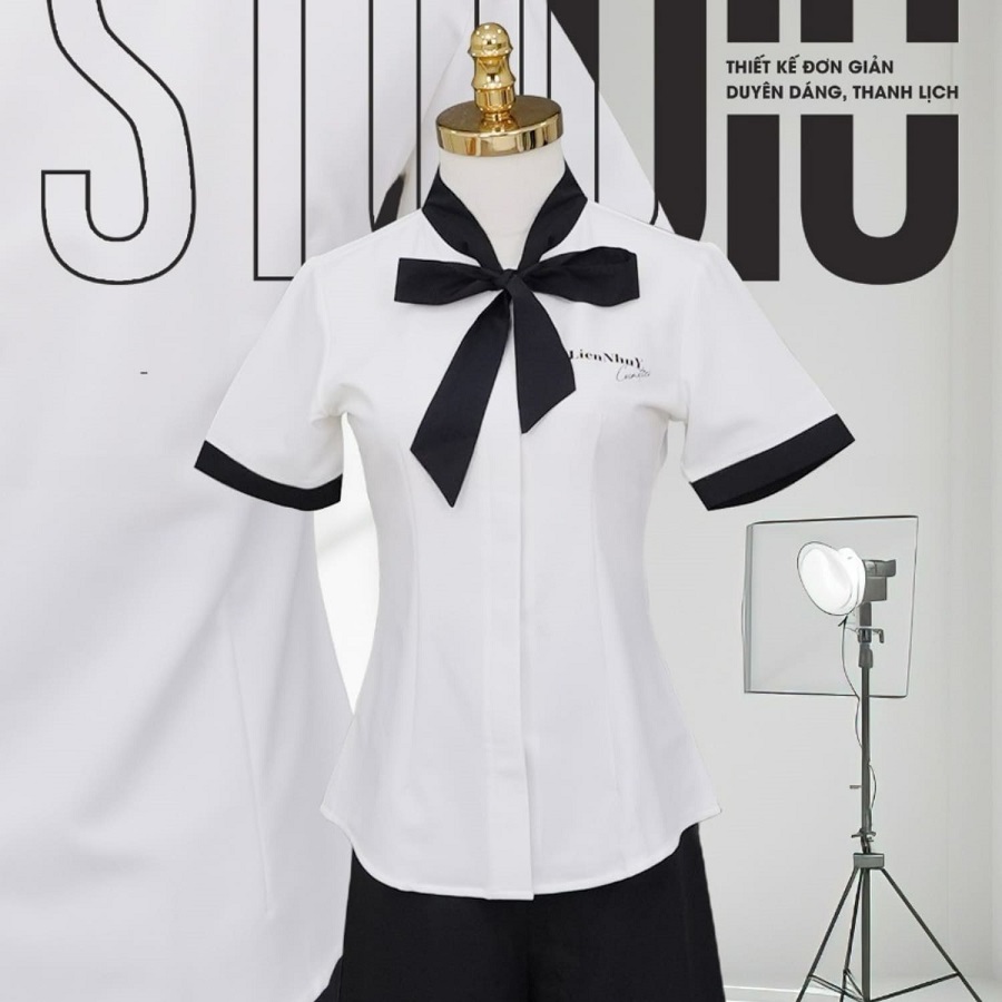 Mẫu áo sơ mi nữ nhân viên studio đẹp