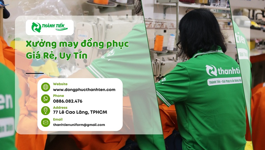 Xưởng may áo đồng phục studio in logo đẹp giá rẻ, uy tín