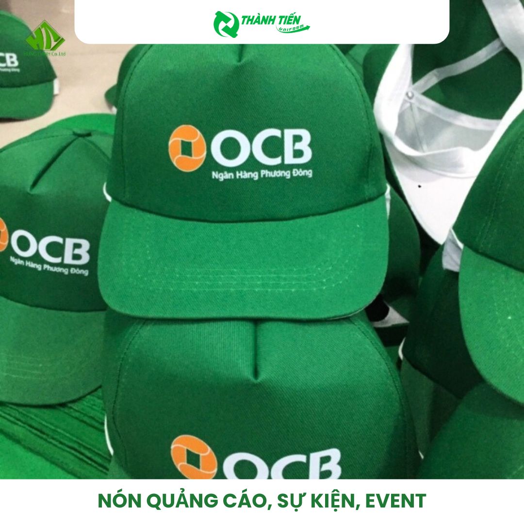 Mẫu nón lưỡi trai quảng cáo sự kiện ngân hàng OCB