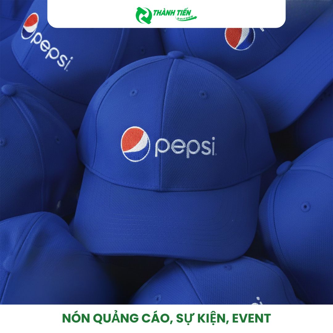 Mẫu mũ lưỡi trai quảng cáo sự kiện pepsi