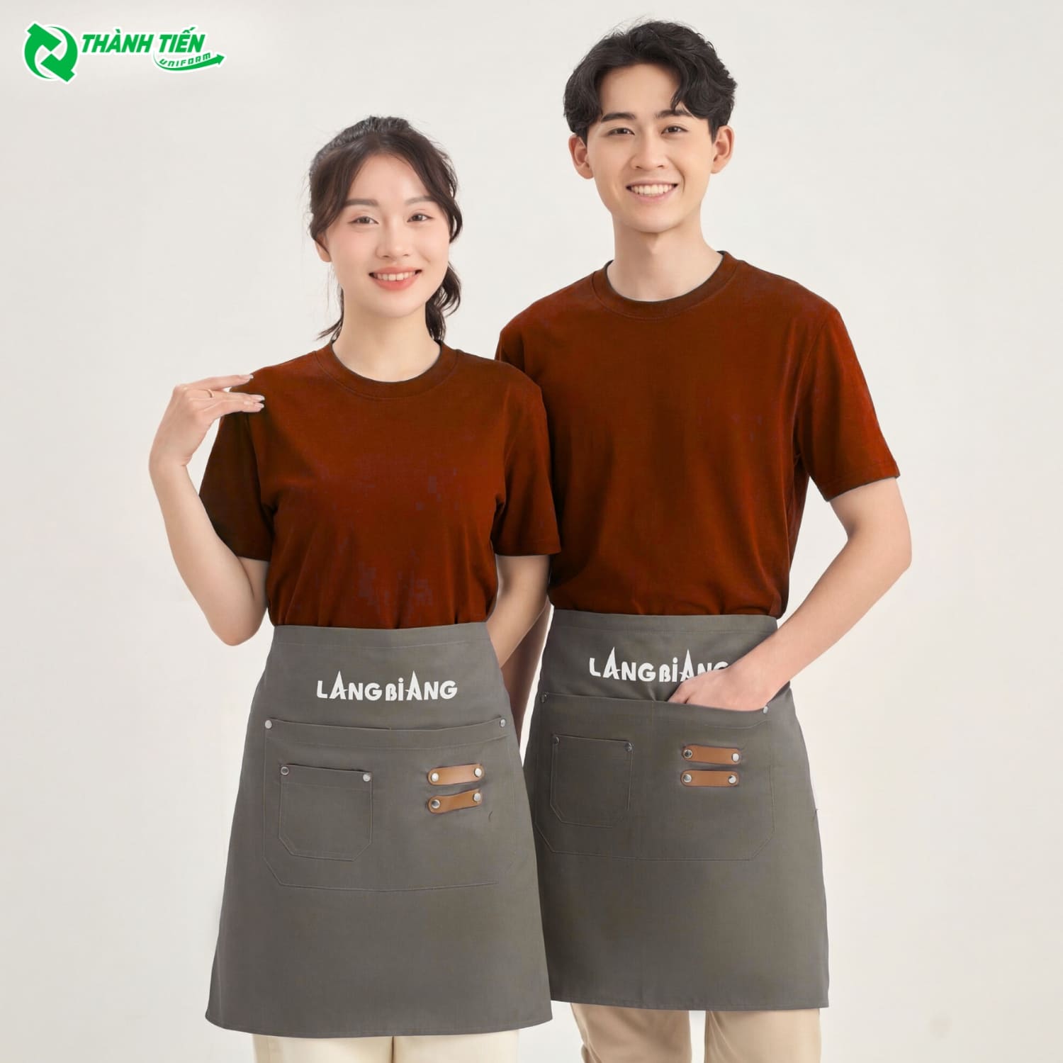 Tạp dề ngang hông còn được gọi là tạp dề ngắn