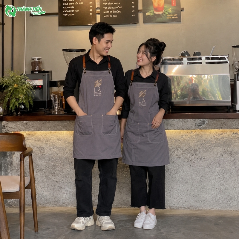 Tạp dề coffee phối màu tinh tế, chuyên nghiệp