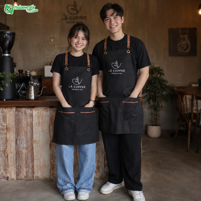 Mẫu tạp dề cafe đẹp phù hợp quán cafe phong cách Hàn Quốc
