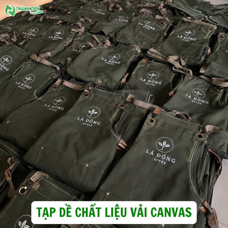 Tạp dề quán cafe canvas bền đẹp, dễ vệ sinh