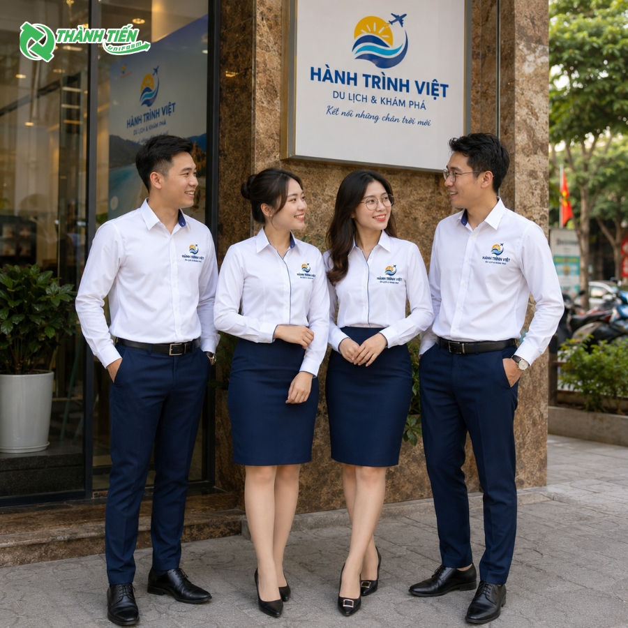 Mẫu đồng phục công ty travel đẹp