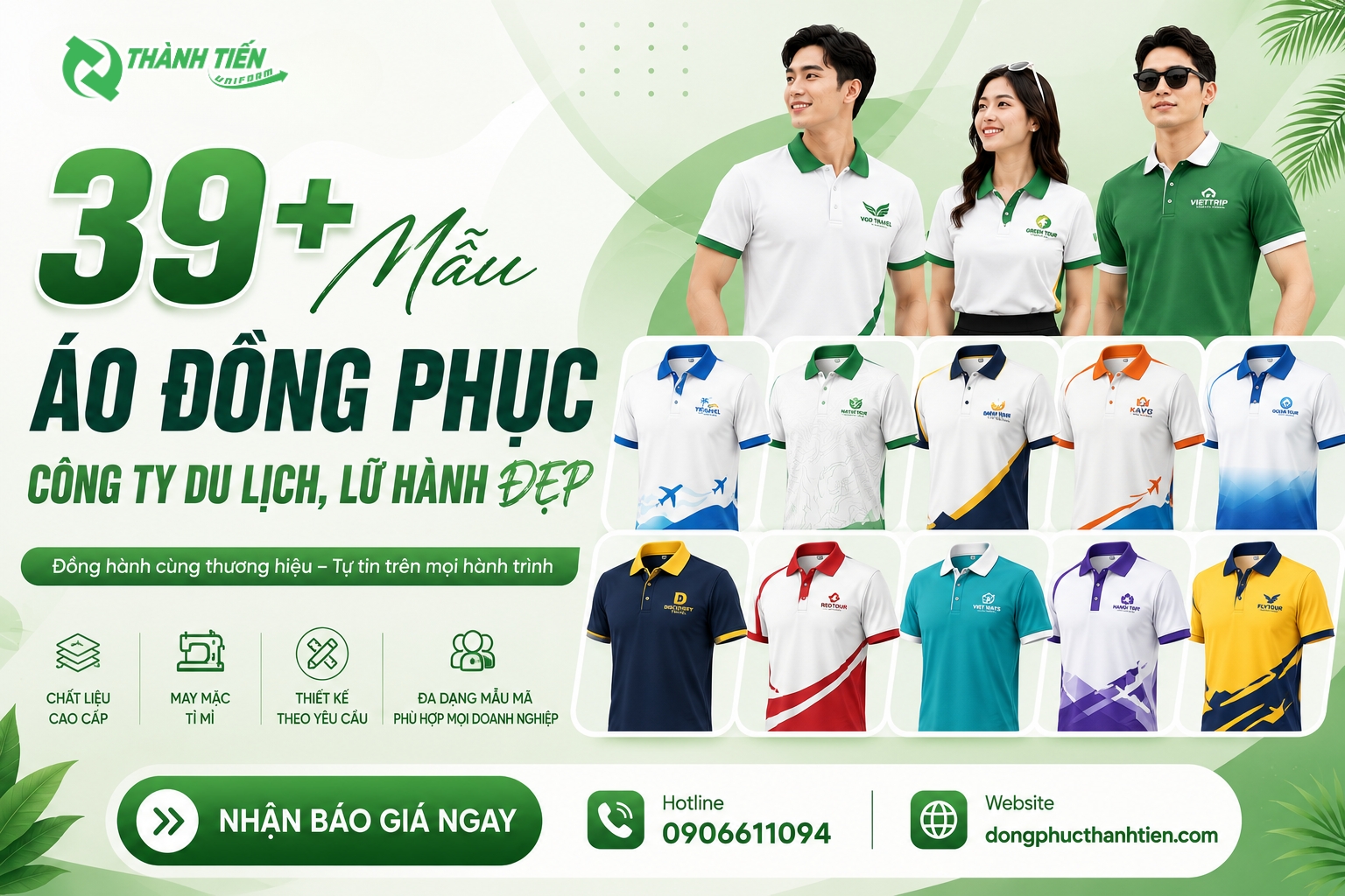 Mẫu áo đồng phục công ty lữ hành đẹp hiện đại